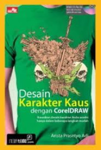 Image of desain karakter kaus dengan corelDraw